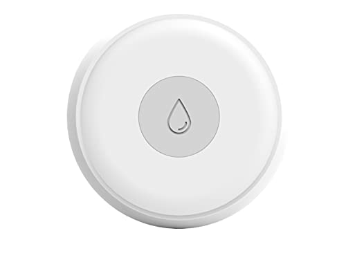 ZigBee - Sensor de pérdida de agua, detector de inundación de agua ZigBee, App Tuya y Smart Life, pequeño y redondo