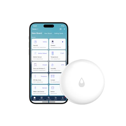 Aqara Sensor de Inundación, Requiere AQARA HUB, Mini Detector de Agua Inalámbrico para Sistema de Alarma y Domótica, para Cocina, baño y Sótano