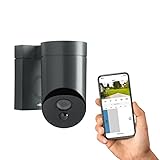Somfy 2401563 - cámara de vigilancia exterior con sirena de 110 dB y función de visión nocturna, gris | Cámara Full HD | Conexión WiFi [clase energética A]