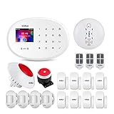 Sistema de alarma DIY de seguridad para el hogar, Tuya Smart Alarm System Kit WIFI GSM 4G Seguridad de casa App Remote Control Full Color Touch Panel Burglar Pir Sensor de movimiento Kit de alarma ant