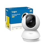 TP-Link Tapo C210 - Cámara IP WiFi 360° Cámara de Vigilancia 2K (3MP),Visión nocturna Admite tarjeta SD hasta 512 GB, Detección y seguimiento de movimiento, Control Remoto, Compatible con Alexa