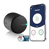 tedee Go Cerradura Inteligente Retrofit para La Puerta, Cerradura Digital con Bloqueo Automático y App, Seguridad Smart lock Acceso sin Llave con Certificado AV-TEST, Cerradura Electronica, Negro